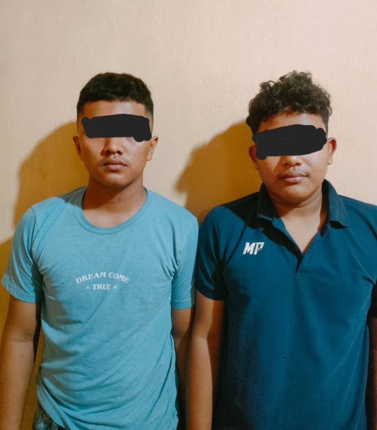 Ancam Penjaga Malam Kantor KONI Sergai, Dua Pemuda Diduga Komplotan Genk Motor Diboyong ke Polsek Perbaungan