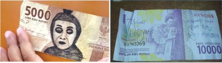 Awas, Merusak-Mencoret Uang Rupiah Bisa Dipenjara