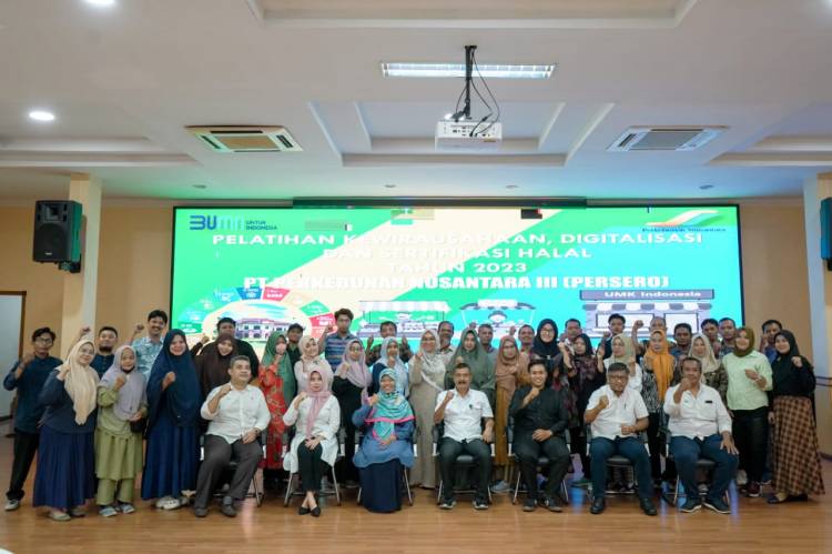 PTPN III Latih 36 UMK Terkait Kewirausahaan, Digitalisasi dan Sertifikasi Halal