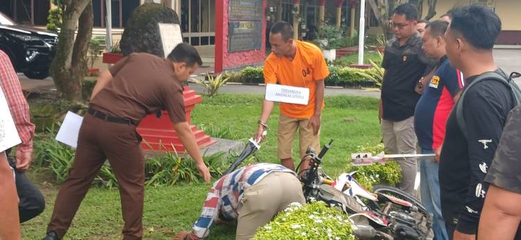 Kejari Langkat dan Polres Binjai Gelar Rekonstruksi Pembunuhan Elvis Fresli Surbakti