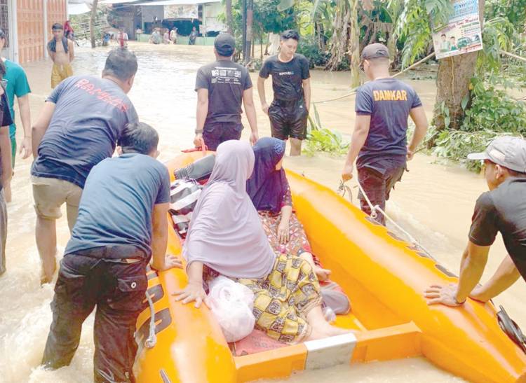 Diguyur Hujan Deras, Tiga Sungai di Binjai Meluap, 3.585 Jiwa Terdampak Banjir