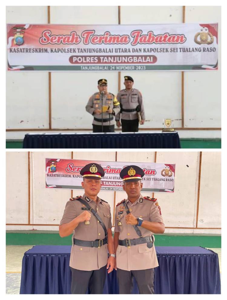 Dua Kanit dari Polres Asahan Jabat Kapolsek di Tanjungbalai