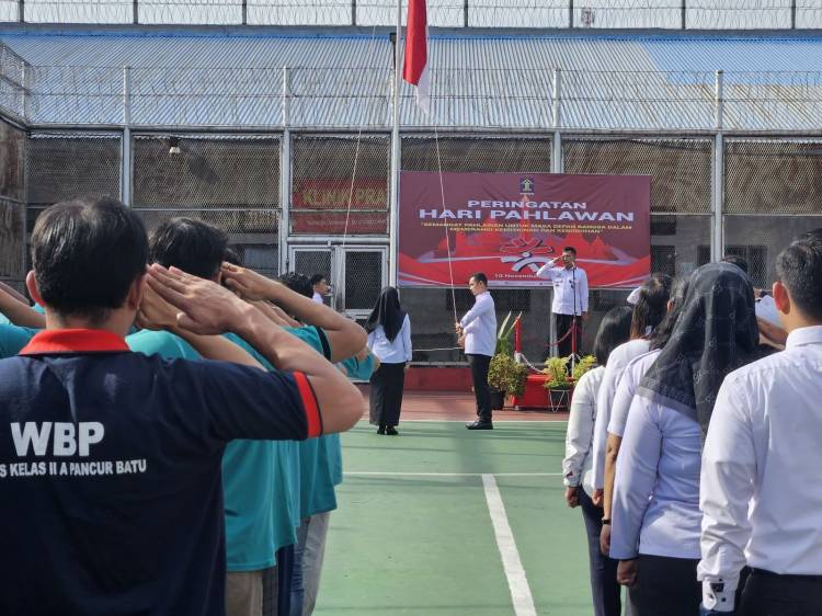 Kepala Lapas Pancurbatu Jadi Inspektur Upacara Hari Pahlawan