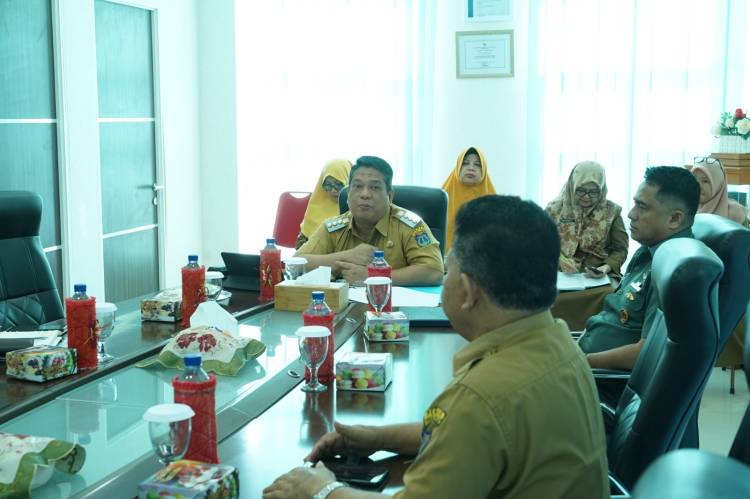 Pj Wali Kota Tebingtinggi Ikuti Rakor Pengendalian Inflasi Secara Virtual