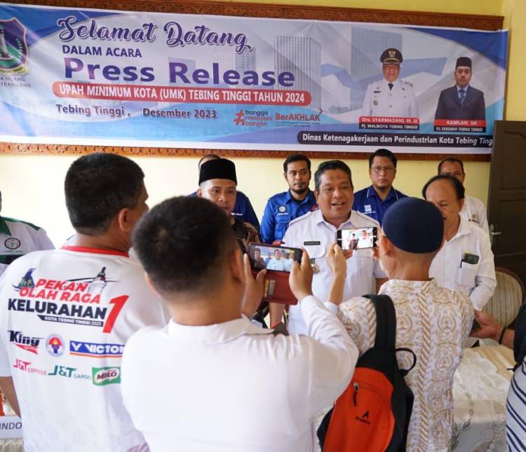 UMK Tebingtinggi Tahun 2024 Naik Sebesar 3,67 Persen