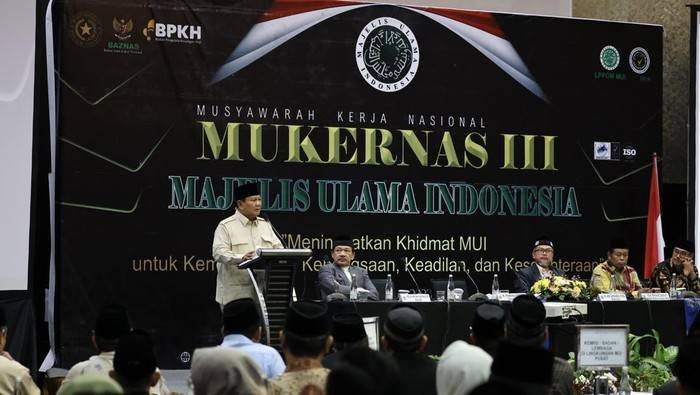 Prabowo di Mukernas MUI III: Indonesia Kuat, Rakyat Sejahtera