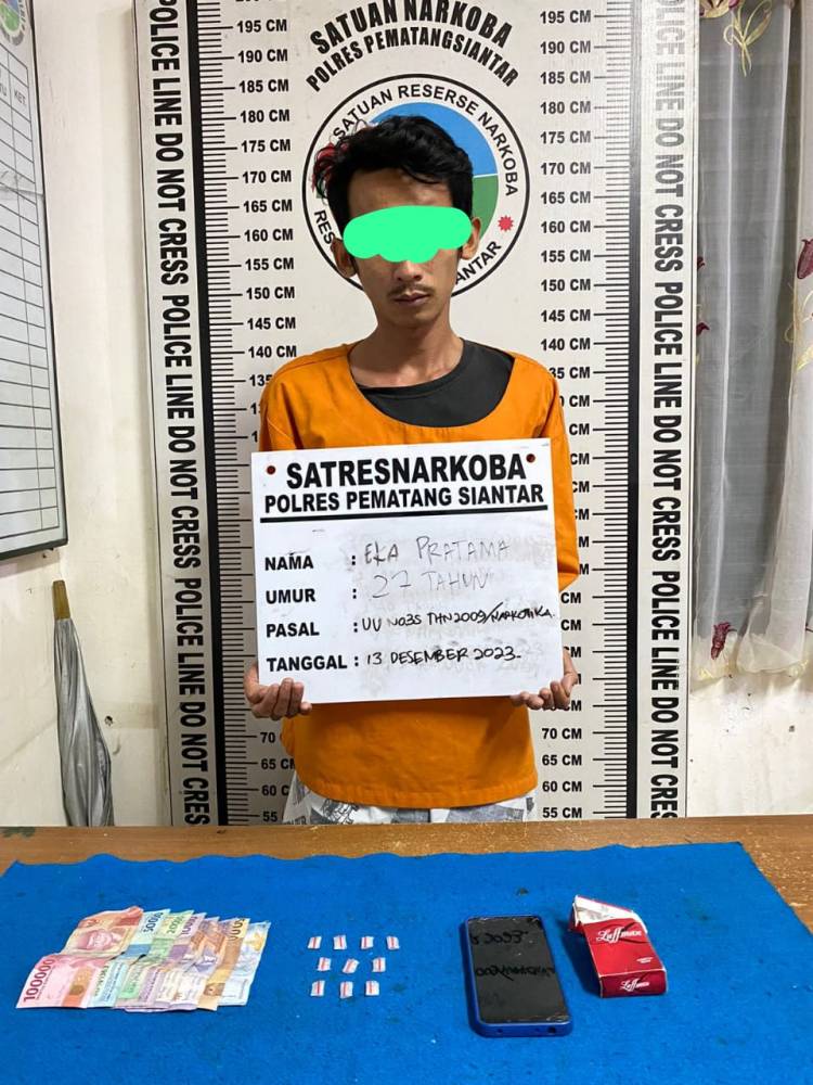 Polisi Tangkap Pria Terduga Pengedar Sabu di Pematang Siantar