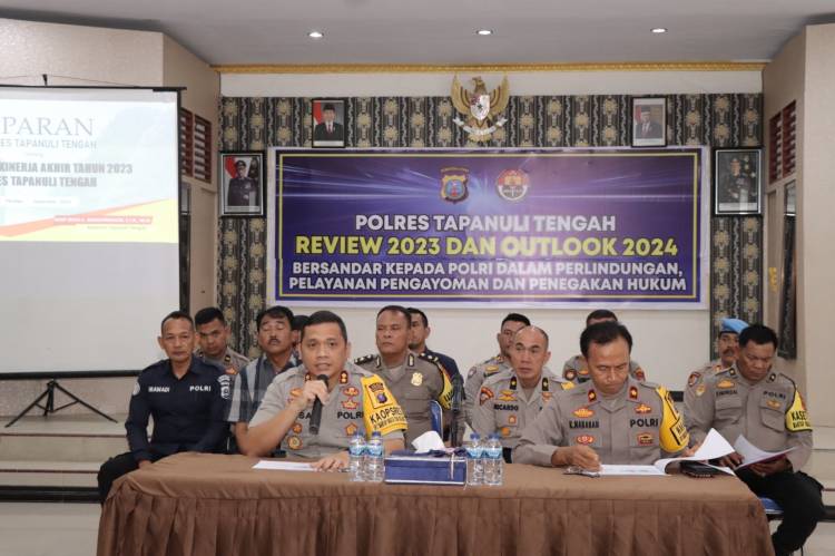 Kapolres : Jumlah Kasus yang Ditangani Polres Tapteng Menurun 3,78%