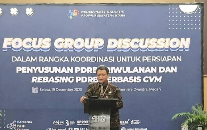 BPS Sumut: FGD Persiapan Penyusunan PDRB Triwulanan dan Rebasis PDRB Berbasis CVM