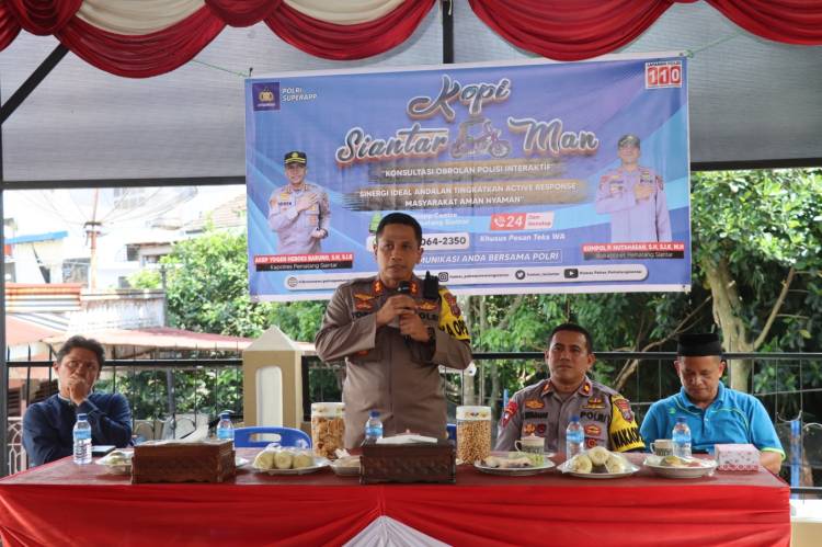Kapolres Pematang Siantar Curhat Kamtibmas "Kopi Siantar Man"