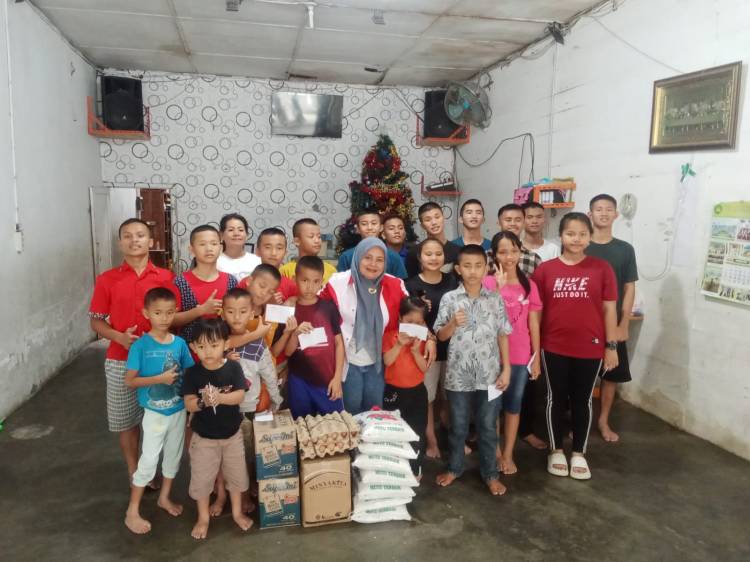 Sambut Nataru, RAS H Novri Berbagi Kasih ke PA Grace House Pematangsiantar