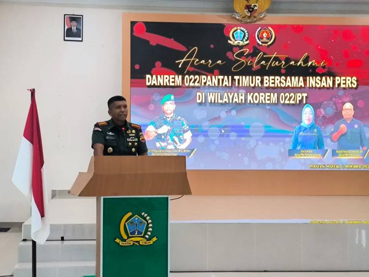 Silaturahmi dengan Insan Pers, Danrem 022/PT: Peran Media Sangat Penting Menjaga Keutuhan NKRI