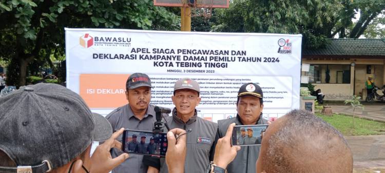 Bawaslu Tebingtinggi Gelar Apel Siaga Pengawasan Tahapan  Kampanye Pemilu 2024