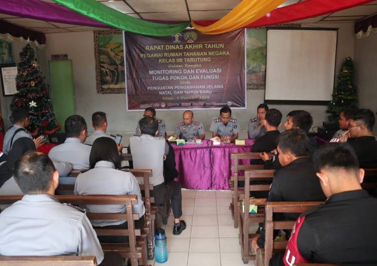 Rutan Tarutung Laksanakan Rapat Evaluasi Kinerja Tahun 2023