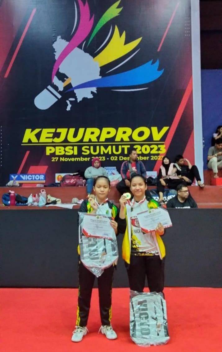 Labura Raih Emas Ganda Pemula Putri Kejurprov PBSI Sumut 2023