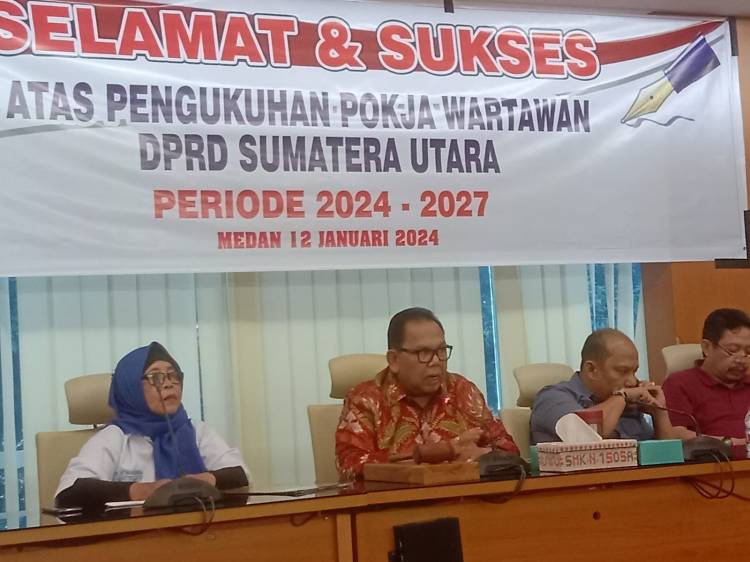 Ketua DPRD SU Ajak Wartawan  Berkolaborasi dengan Legislatif  Ciptakan  Kesejukan di Pemilu  2024