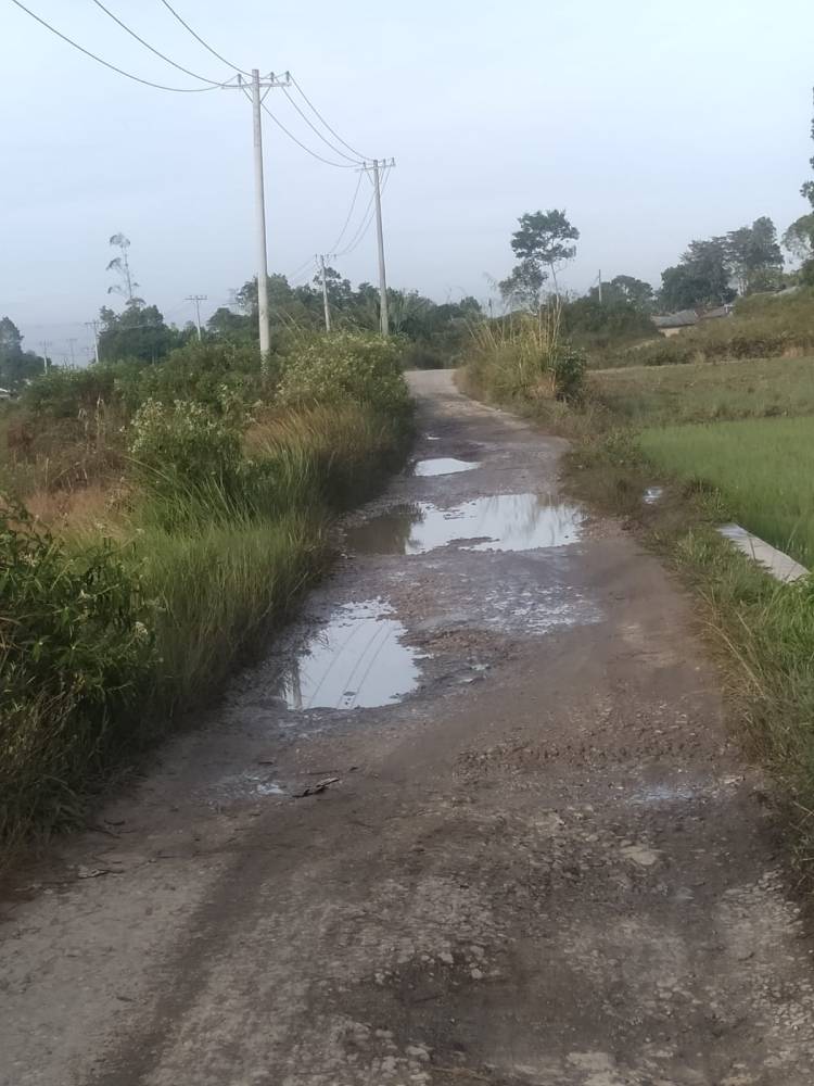 Jalan Pagaran Pisang di Humbahas Rusak Parah, Perlu Perhatian