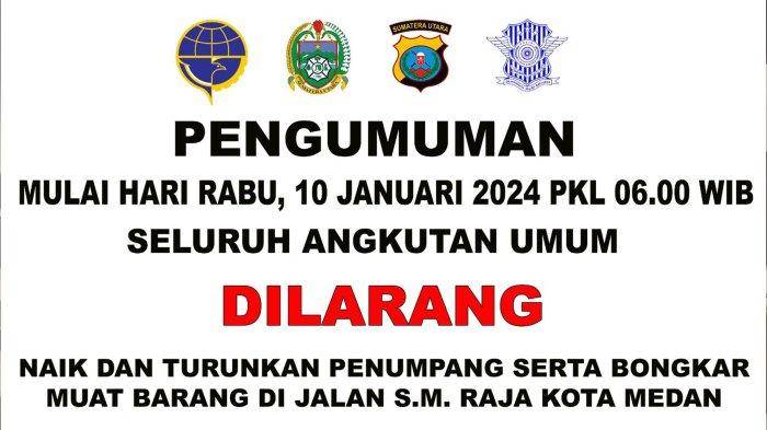 Dilarang Naik dan Turunkan Penumpang di Sepanjang Jalan Sisingamangaraja Medan