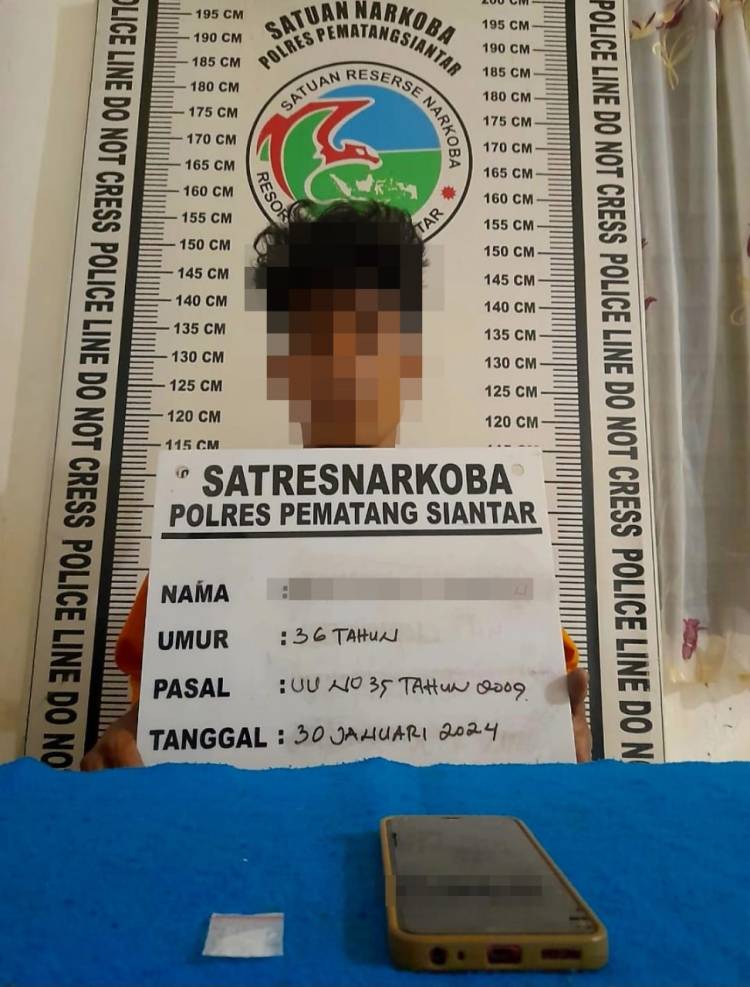 Residivis Narkoba Ditangkap Polisi di Pematangsiantar