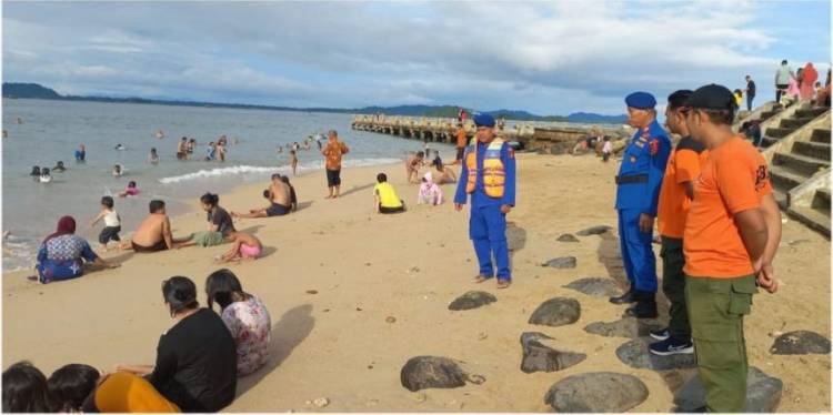 Polairud dan BPBD Pengamanan Tempat Wisata Pelabuhan Lama Sibolga