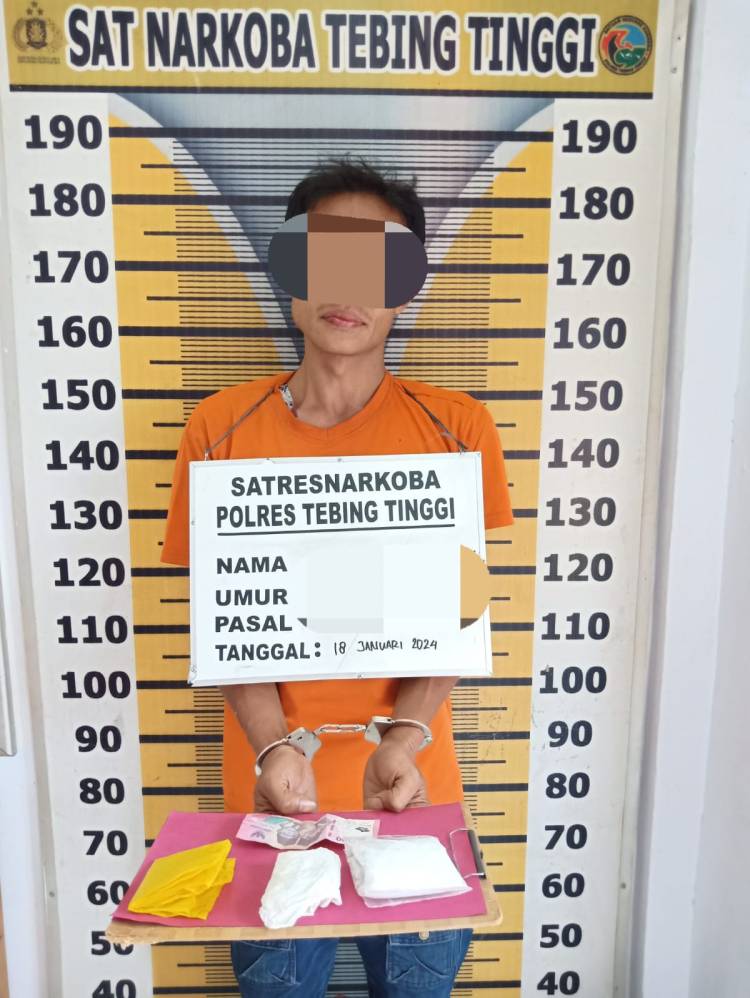 Bawa Sabu, Pria Asal Medan Ditangkap di Tebingtinggi