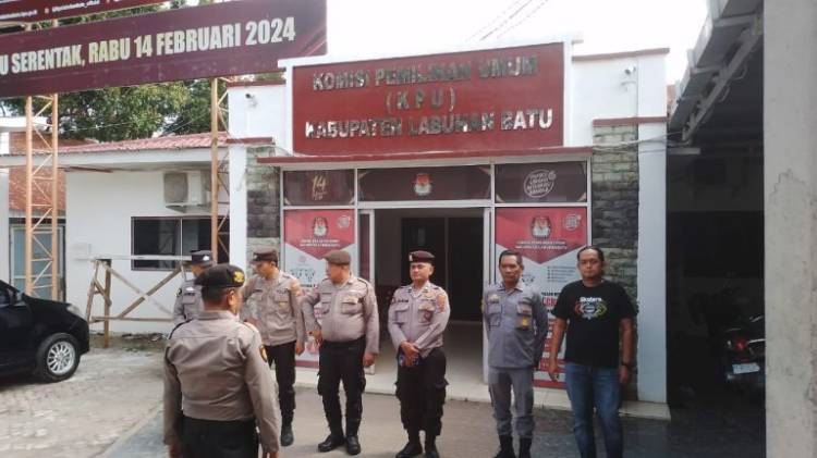 Pengamanan Diperketat di KPU Labuhanbatu dan Labura