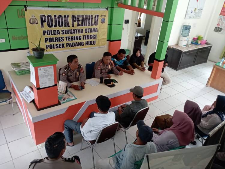 Kapolsek Padang Hulu Ajak Warga Pasar Baru Ikut Sukseskan Pemilu