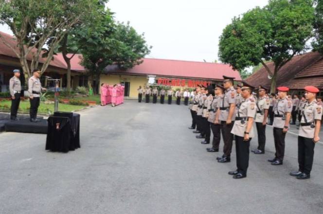 Kapolres Pimpin Sertijab Tujuh PJU Polres Binjai