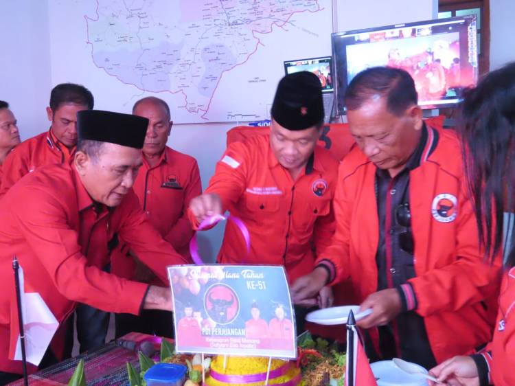 DPC PDI-P Humbahas Ikuti Perayaan HUT ke-51 Via Zoom