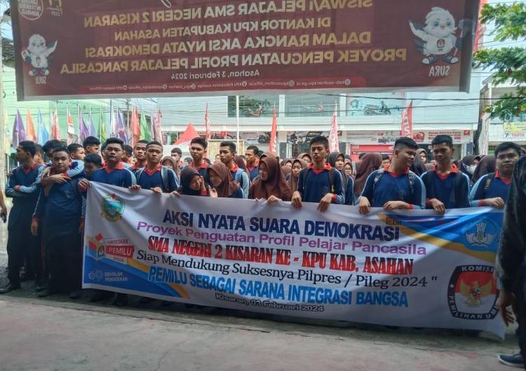 Pemilih Pemula di SMAN 2 Kisaran Diajak Tolak Golput dan Politik Uang
