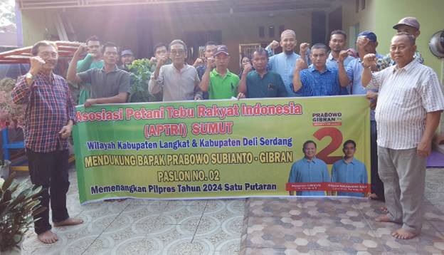 Petani Tebu Sumut Siap Menangkan Prabowo - Gibran Satu Putaran