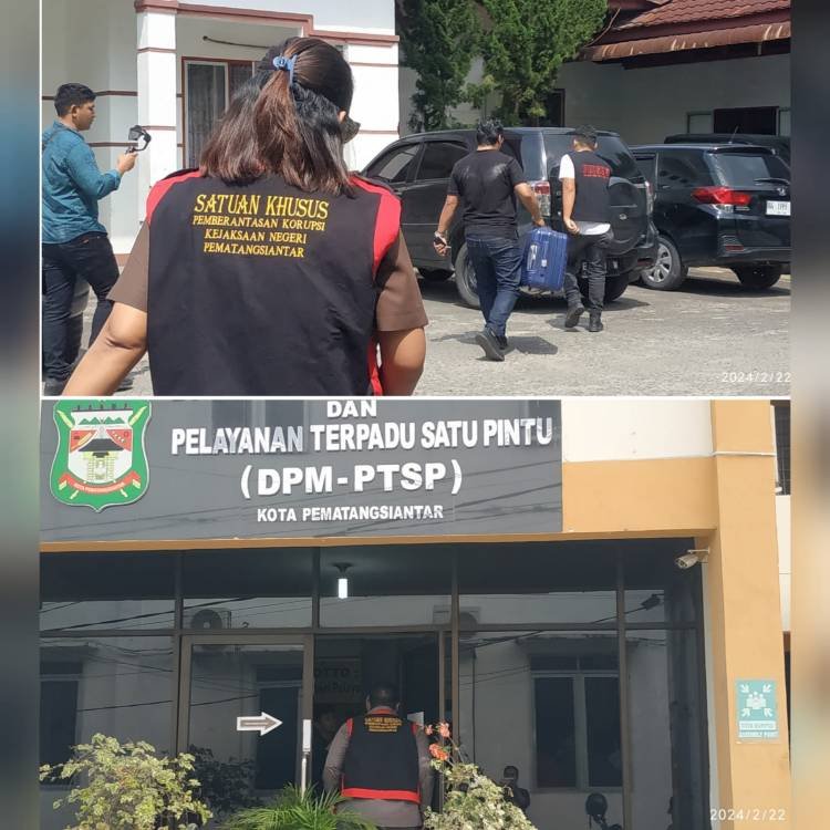 Soal Dugaan Korupsi, Kejari Pematangsiantar Geledah Kantor Dinas Lingkungan Hidup dan Perizinan