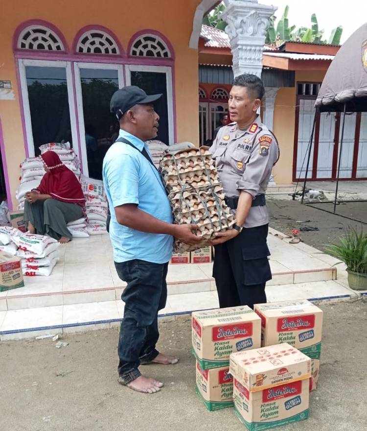 Polres Sergai Bantu Warga Terdampak Banjir di Dolokmasihul