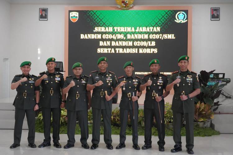 Danrem 022/PT Pimpin Sertijab Tiga Jabatan Dandim