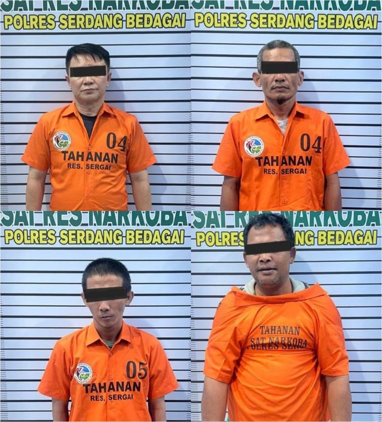 Satnarkoba Polres Sergai Tangkap 4 Terduga Pelaku Sabu yang Kerap Bertransaksi di Perbaungan