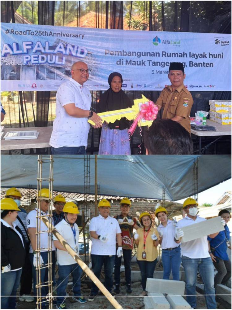 Rayakan Anniversary ke-25 Tahun, Alfaland Group Serahkan Rumah Layak Huni di Kedung Dalam Mauk Tangerang
