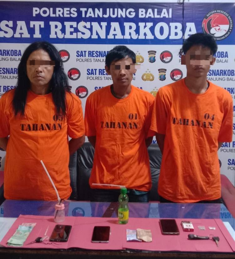 Satres Narkoba Polres Tanjungbalai Ringkus Tiga Tersangka Bandar Narkoba