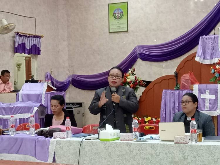 Pdt Maria Girsang Pimpin Sidang Sinode GKPS Resort Tanjungbalai