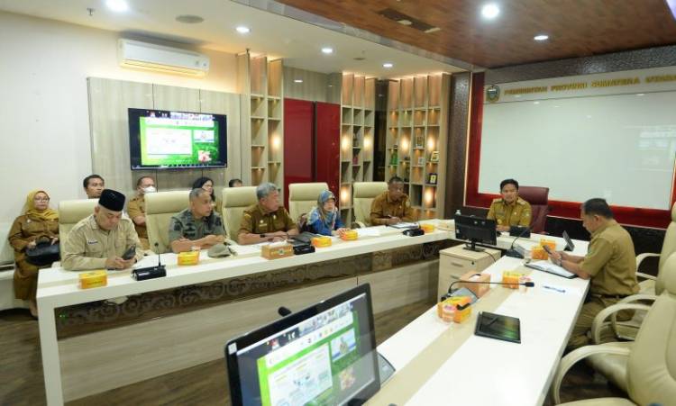 Pj Gubernur Ikuti Rakor Pengamanan Pasokan Harga Pangan Jelang Ramadan