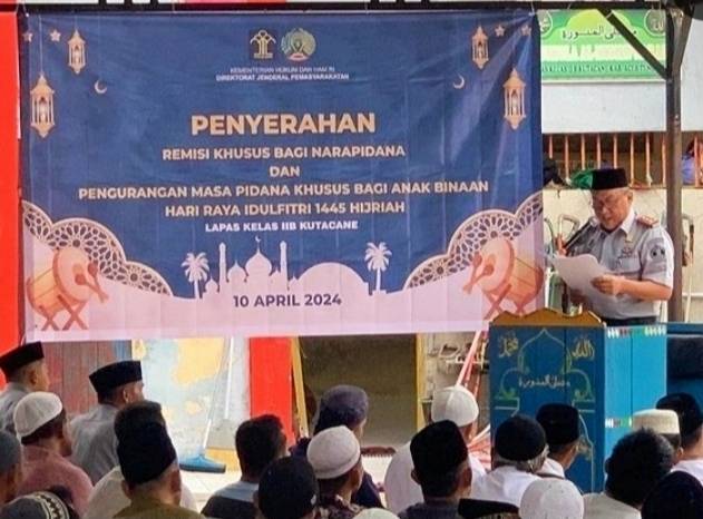 245 Napi Lapas Kutacane Peroleh Remisi Khusus Idul Fitri