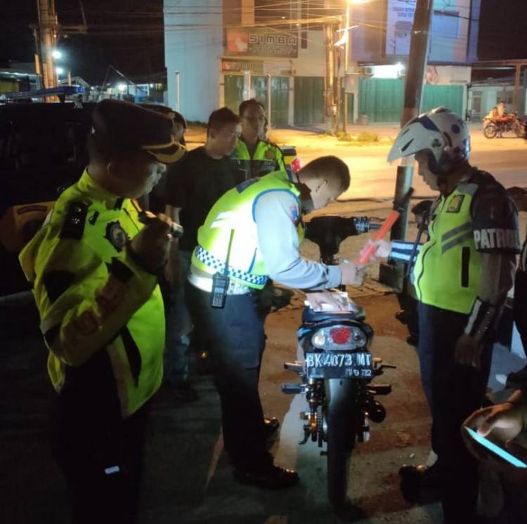 Razia KRYD Polres Sergai, 8 Sepeda Motor Knalpot Brong Diamankan