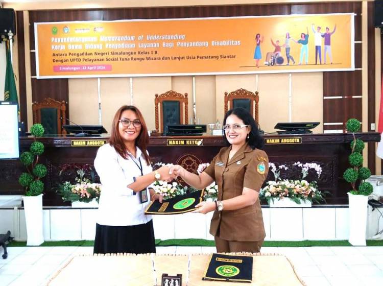 PN Simalungun dan UPTD Disabilitas Teken MoU Tentang Pelayanan
