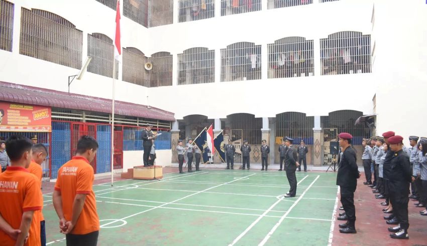 Rutan Labuhan Deli Gelar Upacara dan Syukuran Puncak HBP ke-60