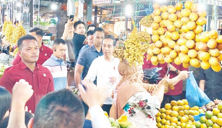 Presiden Jokowi Kunjungi Pasar Buah Berastagi