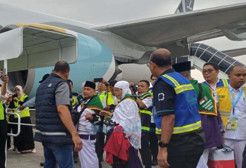 Sempat Delay, 360 Calhaj Asal Sumut Berangkat dari Kualanamu