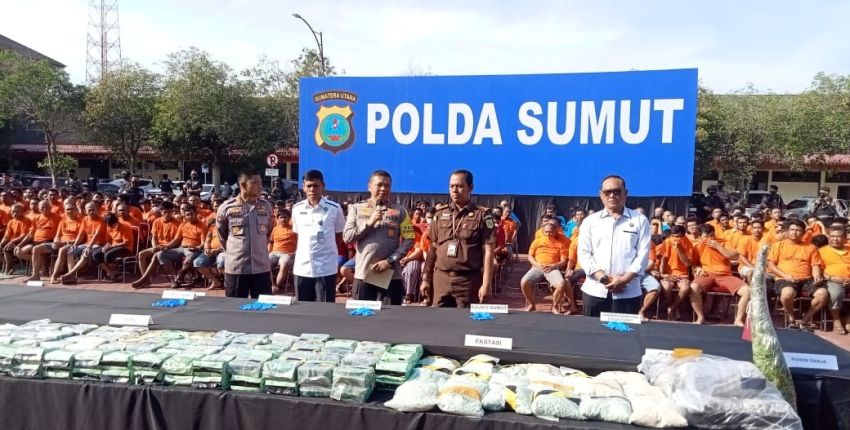 Polda Sumut Tangkap 502 Tersangka Narkoba Selama 2 Pekan