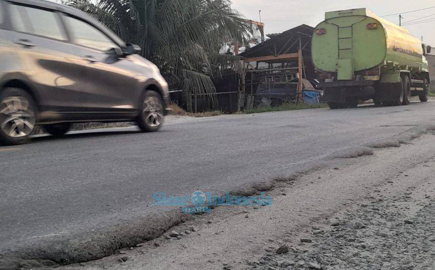 Jalinsum di Batubara Bergelombang, Ancam Keselamatan Pengendara Sepeda Motor