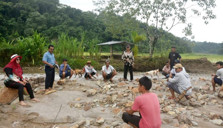 Dinas PKPP Dairi Bertindak Cepat Tangani 70 Ha Persawahan Dampak Sungai Meluap di 2 Desa