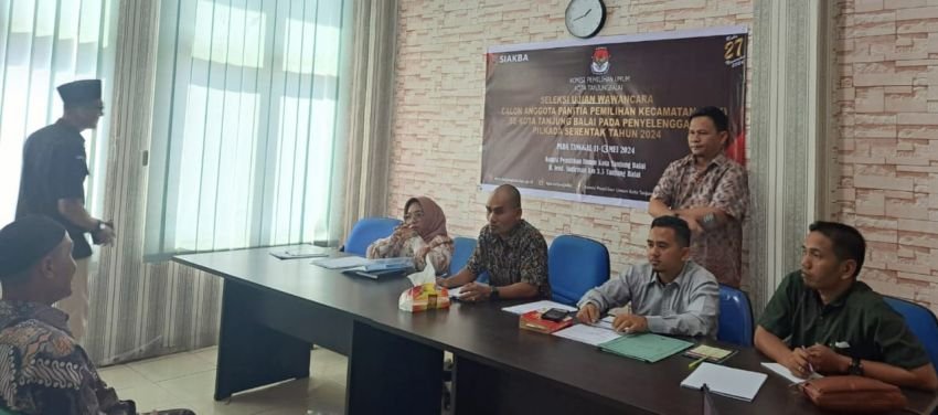 KPU Sumut Tinjau Pelaksanaan Tes Wawancara Calon Anggota PPK di Tanjungbalai