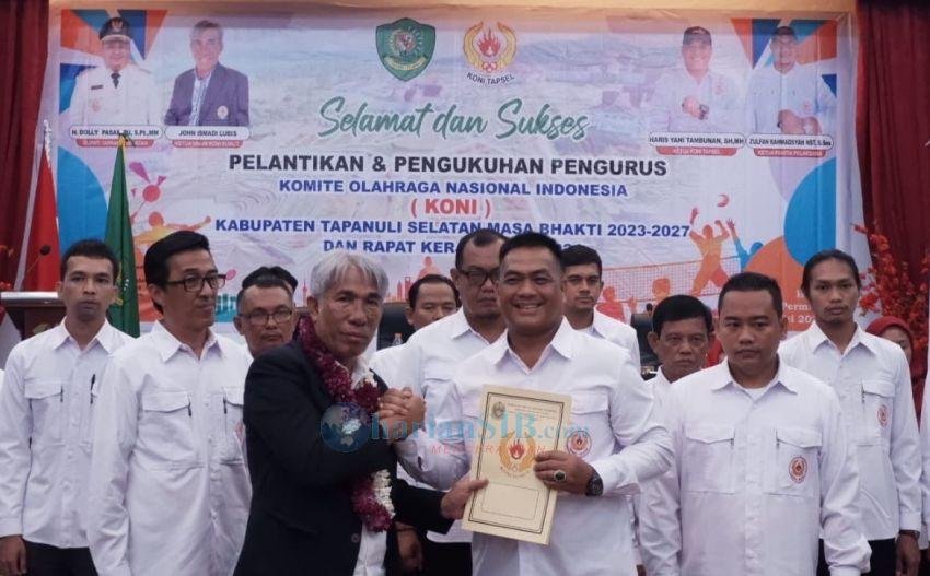 Pengurus KONI Tapsel 2023-2027 Dilantik